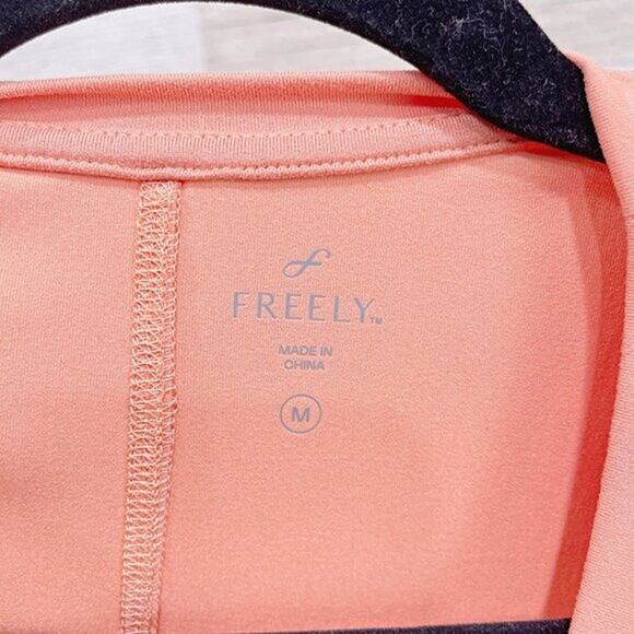 FREELY Cut Out Surplice Back Yoga Tank Orange Activewear Gym Womens Medium - Picture 4 of 5